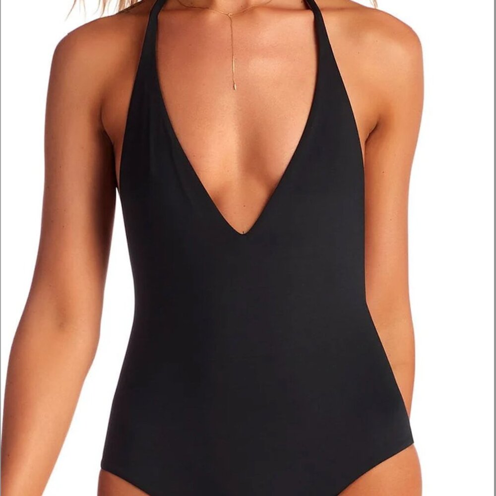 Vitamin A Bianca One Piece Swimsuit – EcoLux Black – Size 6